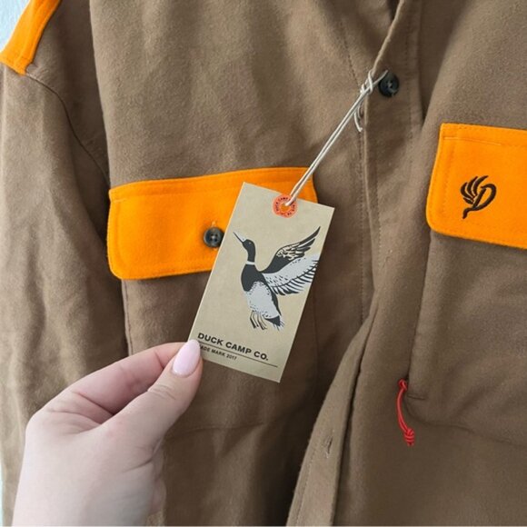 Duck Camp Midweight Shooting Shirt in Upland Orange Sz XXL NWT - Picture 6 of 9